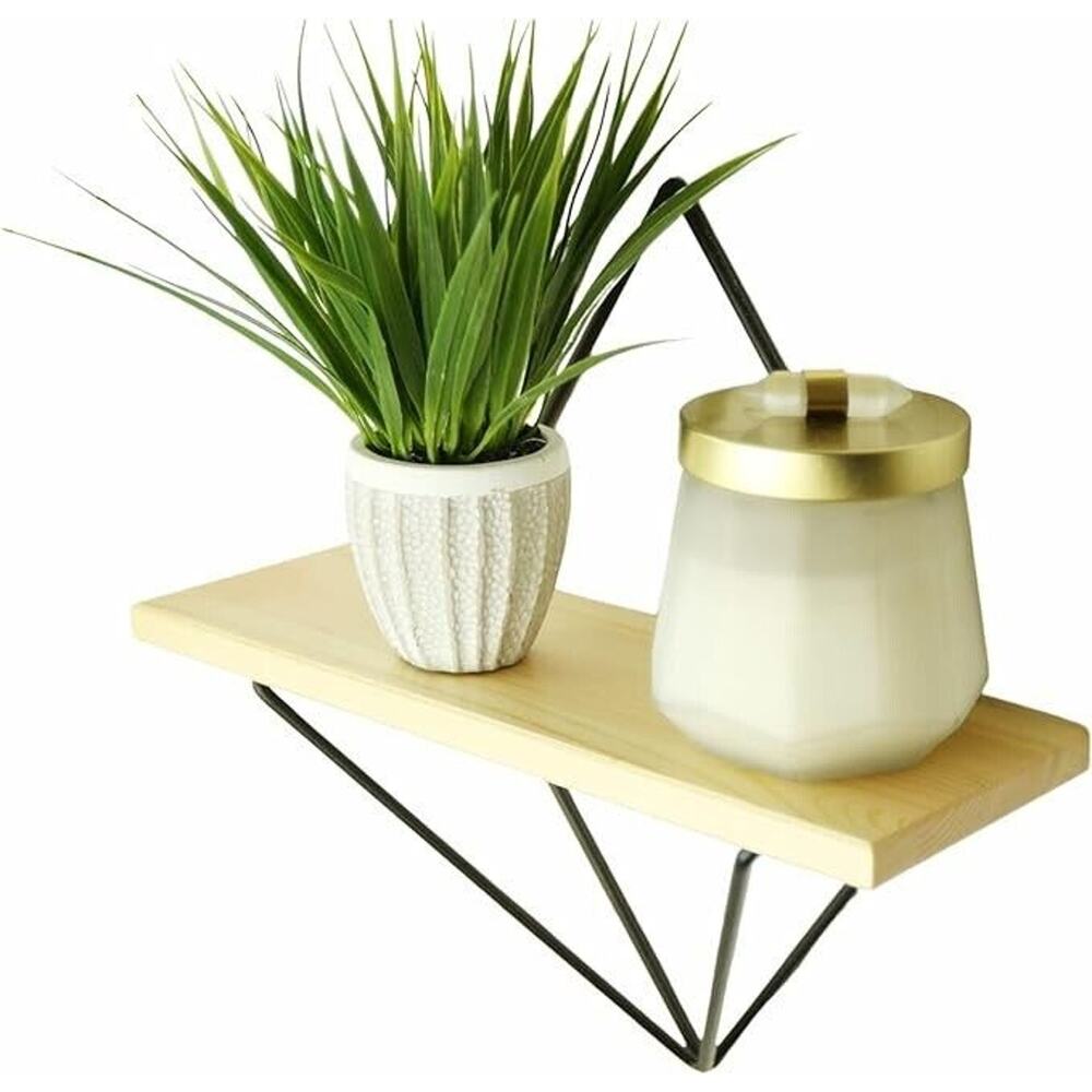 2 Floating Shelfs Wood For Bathroom Bedroom Office Kitchen Home decor Aesthetic